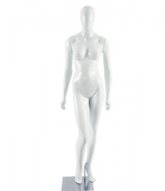 Manequins feminino expor cara ovo mo reta  branco brilho (BASE OPCIONAL)