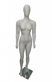Manequins feminino Anita cara ovo mo reta branco brilho (BASE OPCIONAL)