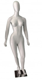 Manequim feminino Paula Fernandes cara de ovo mo reta branco (BASE OPCIONAL)