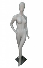 Manequins feminino Riana cara ovo, mo cintura direita branco brilho (BASE OPCIONAL)