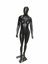 Manequim Feminino Luana, mo reta preto fosco (BASE OPCIONAL)